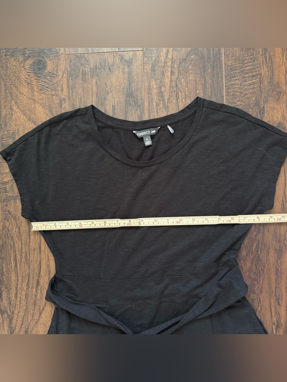 Toad & Co Medium Black Cue Wrap Dress - Picture 8 of 9